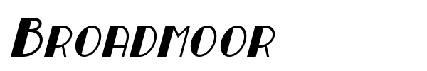 Broadmoor font preview